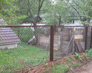 Забор из сетки рабицы 1,8 м*15 м коричневый